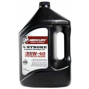 Mercury 4-Stroke Marine Engine Oil Synthetic Blend 25W-40 4 L Lodný motorový olej 4 takt vyobraziť