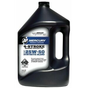 Mercury 4-Stroke Marine Engine Oil Synthetic Blend 25W-50 4 L Lodný motorový olej 4 takt vyobraziť