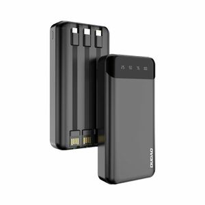 Dudao K6Pro+ Power Bank 20000mAh 2x USB + kábel USB-C / Lightning / Micro USB, čierny (Dudao K6Pro+) vyobraziť