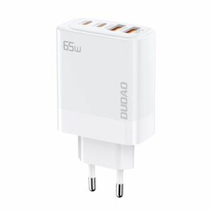 Dudao A65EU GaN sieťová nabíjačka 2x USB / 2x USB-C PD 65W, biela vyobraziť