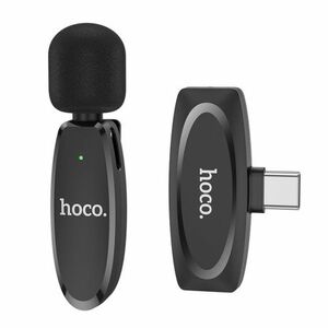 HOCO L15 bezdrôtový lavalier mikrofón USB-C, čierny vyobraziť