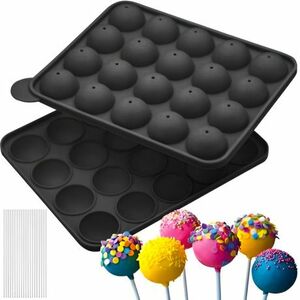 MG Cake Pops silikónová forma na sušienky, čierna vyobraziť