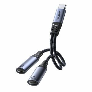 Joyroom SY-C03 adaptér USB-C / 2x USB-C, čierny vyobraziť