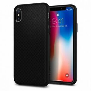 Spigen gumené púzdro Liquid Air pre iPhone X/XS, čierne (063CS25114) vyobraziť