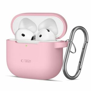 Tech-Protect Silicone Hook puzdro na Apple AirPods 4, ružové vyobraziť