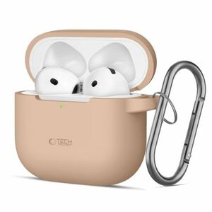 Tech-Protect Silicone Hook puzdro na Apple AirPods 4, béžové vyobraziť