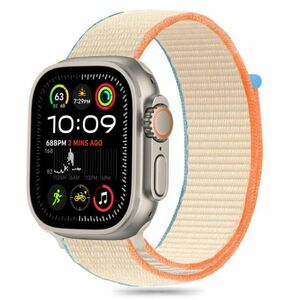 Tech-Protect Nylon remienok na Apple Watch 44/45/46/49mm, cream vyobraziť