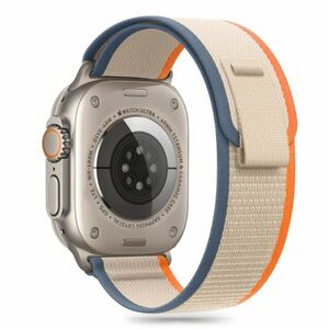 Tech-Protect Nylon Stripe remienok na Apple Watch 44/45/46/49mm, cream orange vyobraziť