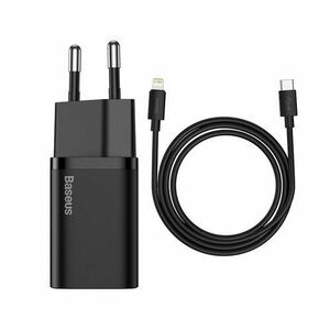 Baseus TZCCSUP-B01 Super Si Quick Nabíječka USB-C 20W + Simple Wisdom Data Kabel USB-C to iP 1m Black (Pošk. Balení) vyobraziť