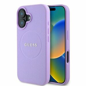 Guess PU Grained Classic Logo MagSafe Zadní Kryt pro iPhone 16 Purple vyobraziť