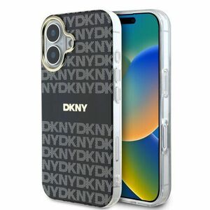 DKNY PC/TPU Repeat Pattern Tonal Stripe Magsafe Zadní Kryt pro iPhone 16 Black vyobraziť