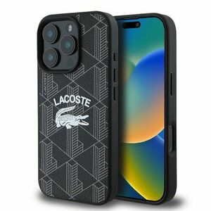 Lacoste Blend Monogram MagSafe Zadní Kryt pro iPhone 16 Pro Black vyobraziť