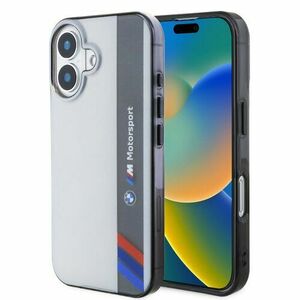 BMW IML Motorsport Vertical Stripe Zadní Kryt pro iPhone 16 Plus Grey vyobraziť