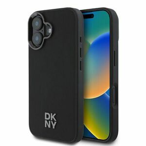 DKNY PU Leather Stack Logo Magsafe Zadní Kryt pro iPhone 16 Black vyobraziť