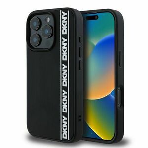 DKNY 3D Rubber Repeat Logo Line Zadní Kryt pro iPhone 16 Pro Max Black vyobraziť