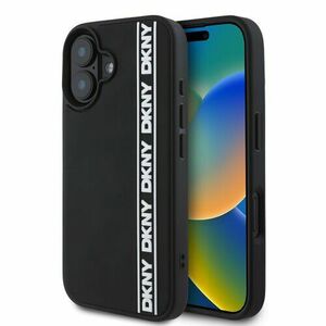 DKNY 3D Rubber Repeat Logo Line Zadní Kryt pro iPhone 16 Black vyobraziť