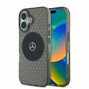 Mercedes PC/TPU Star Pattern MagSafe Zadní Kryt pro iPhone 16 Plus Black vyobraziť