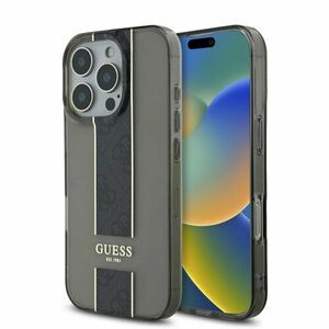 Guess IML Middle 4G Stripe Zadní Kryt pro iPhone 16 Pro Max Black vyobraziť