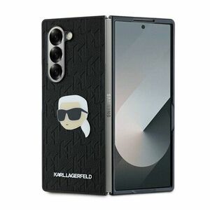 Karl Lagerfeld PU Saffiano Monogram Karl Head Zadní Kryt pro Samsung Galaxy Z Fold 6 Black vyobraziť