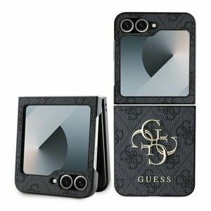 Guess PU 4G Metal Logo Zadní Kryt pro Samsung Galaxy Z Flip 6 Grey vyobraziť