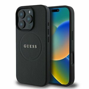 Guess PU Grained Classic Logo MagSafe Zadní Kryt pro iPhone 16 Pro Max Black vyobraziť