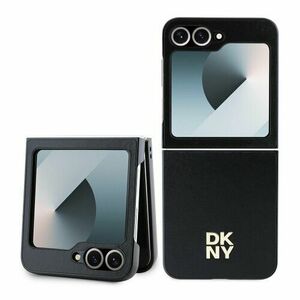 DKNY PU Leather Stack Logo Zadní Kryt pro Samsung Galaxy Z Flip 6 Black vyobraziť