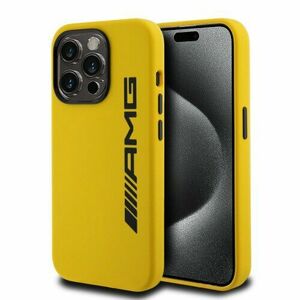 AMG Liquid Silicone Large Logo MagSafe Zadní Kryt pro iPhone 15 Pro Yellow vyobraziť