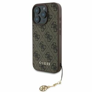 Guess 4G Charm Zadní Kryt pro iPhone 16 Pro Tone on Tone Brown vyobraziť