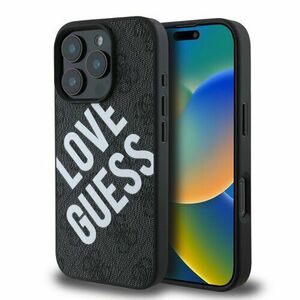 Guess PU Leather 4G Big Love Logo MagSafe Zadní Kryt pro iPhone 16 Pro Max Black vyobraziť