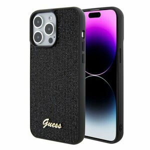 Guess PU Square Mirror Script Logo Zadní Kryt pro iPhone 15 Pro Max Black vyobraziť