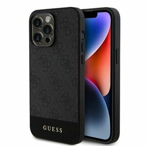 Guess PU 4G Stripe MagSafe Zadní Kryt pro iPhone 15 Pro Black vyobraziť