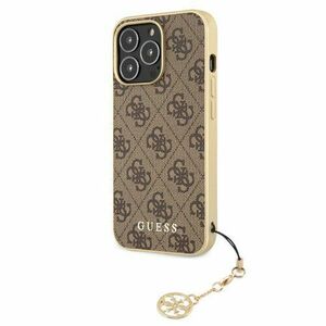 Puzdro Guess GUHCP13LGF4GBR 4G Charms iPhone 13 Pro - hnedé vyobraziť