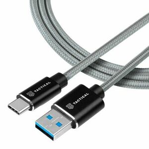 Tactical Fast Rope Aramid Cable USB-A/USB-C 1m Grey vyobraziť