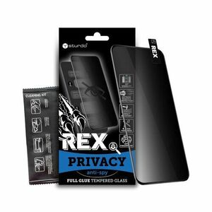 Ochranné sklo Sturdo Rex Privacy iPhone 16, celotvárové - čierne vyobraziť