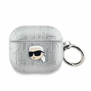 Karl Lagerfeld PU Embossed Karl Head Pouzdro pro AirPods Pro 2 Silver vyobraziť