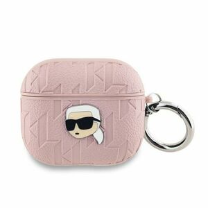 Karl Lagerfeld PU Embossed Karl Head Pouzdro pro AirPods Pro 2 Pink vyobraziť