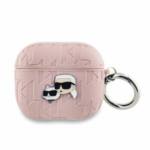 Karl Lagerfeld PU Embossed Karl and Choupette Heads Pouzdro pro AirPods Pro 2 Pink vyobraziť