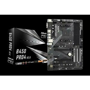 ASROCK MB B450 PRO4 R2.0 (AM4, amd B450, 4xDDR4 3200, 6xSATA3, 7.1, VGA+HDMI +DPort, USB3.1, ATX) vyobraziť