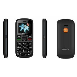 Aligator A321 Senior Dual SIM, šedá-čierna + nabíjací stojan vyobraziť