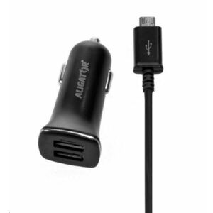 Aligator nabíjačka do auta Turbo charge, 12/24 V, 2, 4 A, microUSB, 2x USB výstup, čierna vyobraziť