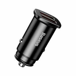 Baseus Square Metal duálny adaptér do automobilu USB 30W QC3.0 SCP AFC, čierna vyobraziť