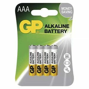 Batéria alkalická, AAA (LR03), AAA, 1.5V, GP, blister, 4-pack, Alkaline vyobraziť