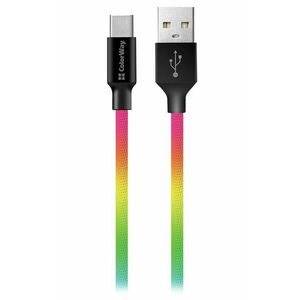 Colorway Dátový Kábel Usb /Type-C/ 1m/ 2.4A/ Multicolor vyobraziť