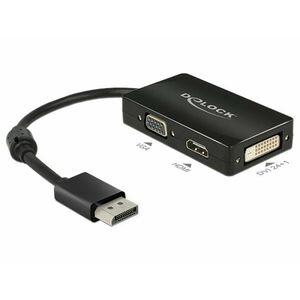 Delock Adaptér Displayport 1.1 samec > VGA / HDMI / DVI samica pasívny čierny vyobraziť