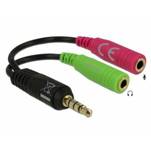 Delock adaptér stereo jack 3, 5 mm samec > 2 x stereo jack 3, 5 mm samica vyobraziť