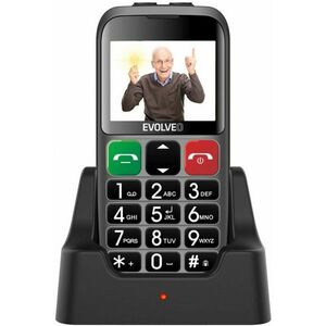 EVOLVEO EasyPhone EB, mobilný telefón pre seniorov s nabíjacím stojanom, strieborná vyobraziť