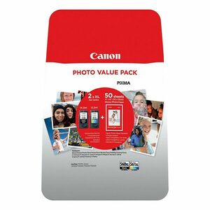 MultiPack CANON PG-560-XL - originálna cartridge, čierna + farebná, 1x14, 3ml/1x12, 2ml, 2 vyobraziť