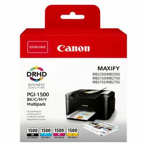 CANON PGI-1500 - originálna cartridge, čierna + farebná, 1x12, 4ml/3x4, 5ml vyobraziť