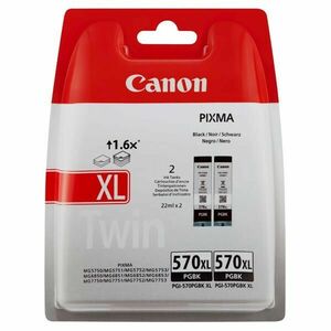 CANON PGI-570-XL BK - originálna cartridge, čierna, 2x22ml vyobraziť