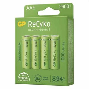 GP AA ReCyko 2 600 mAh, nabíjací, (HR6), 4 ks PP vyobraziť